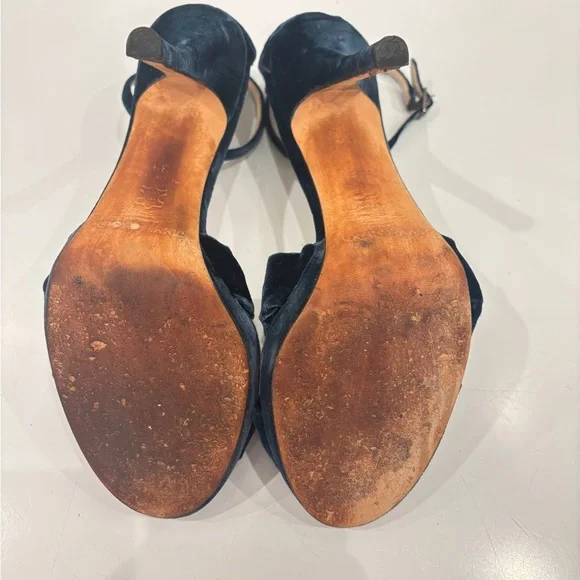 Jimmy Choo Women's Velvet Heels - Dark Blue size 39 - Picture 7 of 13